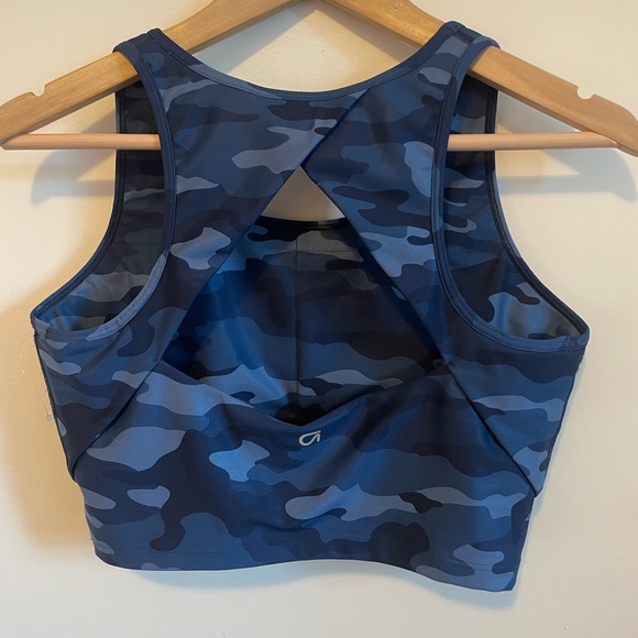 💙 GapFit SportsBra low impact 🩵 Blue Camo print - Picture 2 of 6